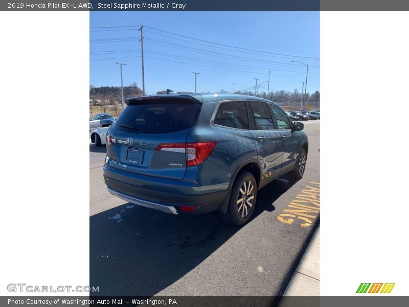 Steel Sapphire Metallic / Gray 2019 Honda Pilot EX-L AWD
