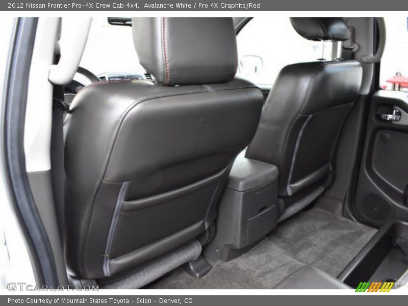 Avalanche White / Pro 4X Graphite/Red 2012 Nissan Frontier Pro-4X Crew Cab 4x4