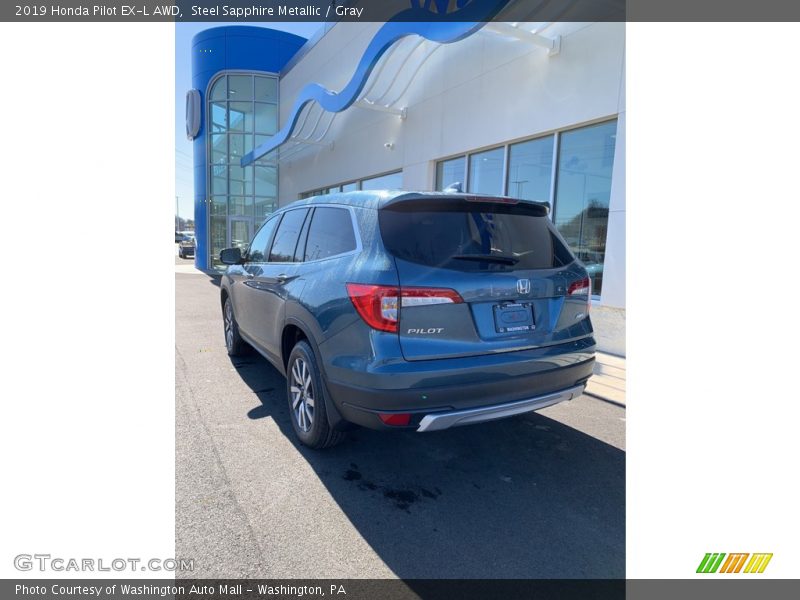 Steel Sapphire Metallic / Gray 2019 Honda Pilot EX-L AWD