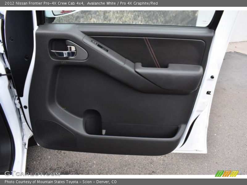 Avalanche White / Pro 4X Graphite/Red 2012 Nissan Frontier Pro-4X Crew Cab 4x4