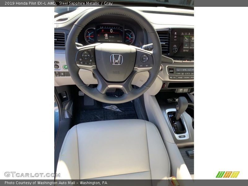 Steel Sapphire Metallic / Gray 2019 Honda Pilot EX-L AWD
