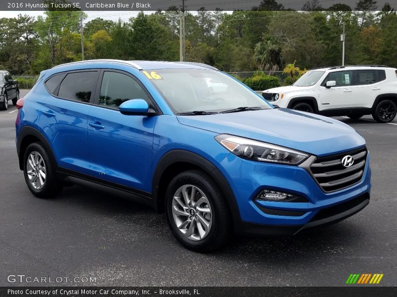 Caribbean Blue / Black 2016 Hyundai Tucson SE