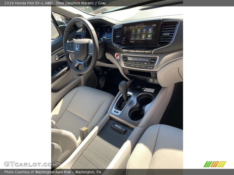 Steel Sapphire Metallic / Gray 2019 Honda Pilot EX-L AWD