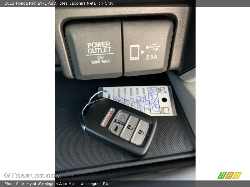 Steel Sapphire Metallic / Gray 2019 Honda Pilot EX-L AWD