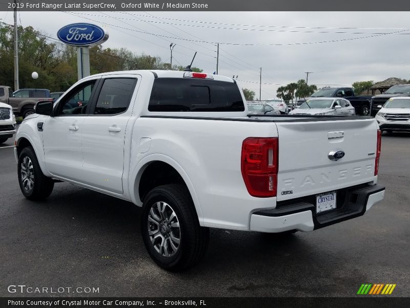 Oxford White / Medium Stone 2019 Ford Ranger Lariat SuperCrew