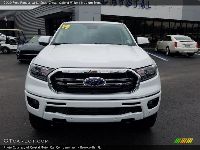 Oxford White / Medium Stone 2019 Ford Ranger Lariat SuperCrew