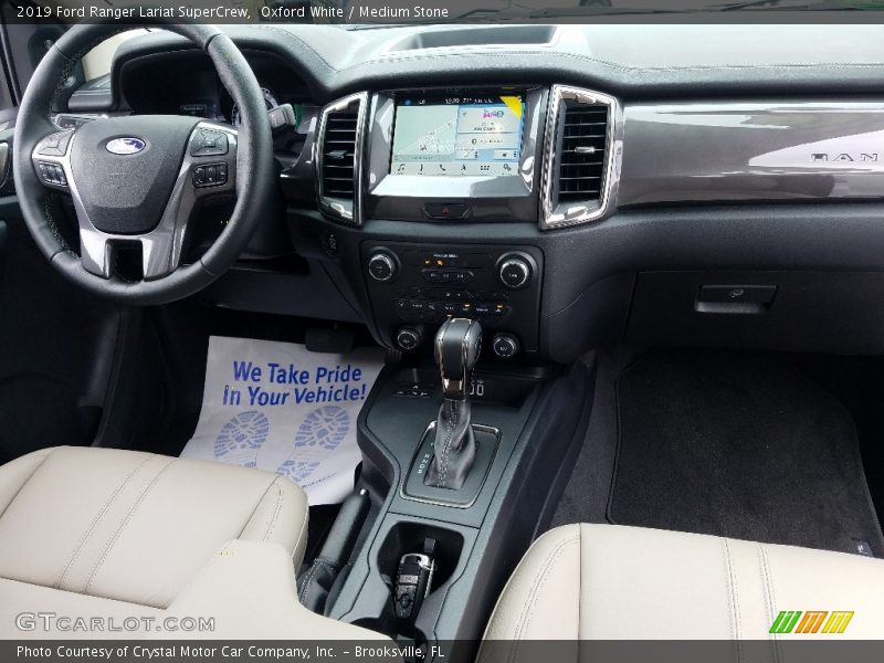 Oxford White / Medium Stone 2019 Ford Ranger Lariat SuperCrew