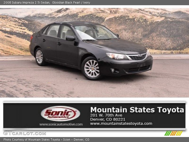 Obsidian Black Pearl / Ivory 2008 Subaru Impreza 2.5i Sedan