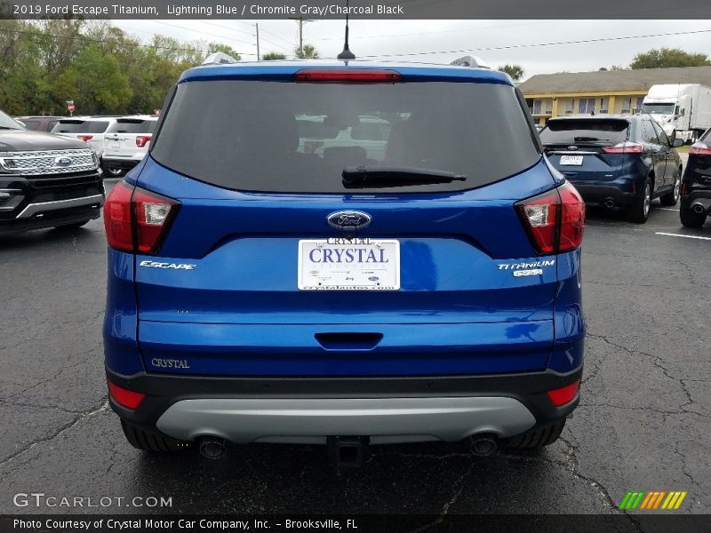 Lightning Blue / Chromite Gray/Charcoal Black 2019 Ford Escape Titanium