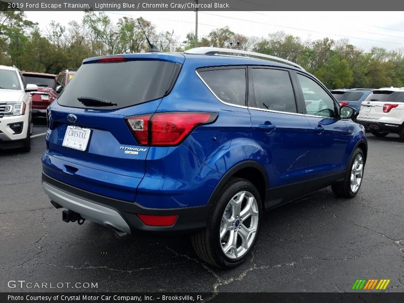 Lightning Blue / Chromite Gray/Charcoal Black 2019 Ford Escape Titanium