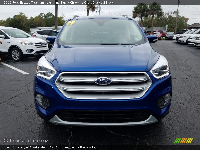 Lightning Blue / Chromite Gray/Charcoal Black 2019 Ford Escape Titanium