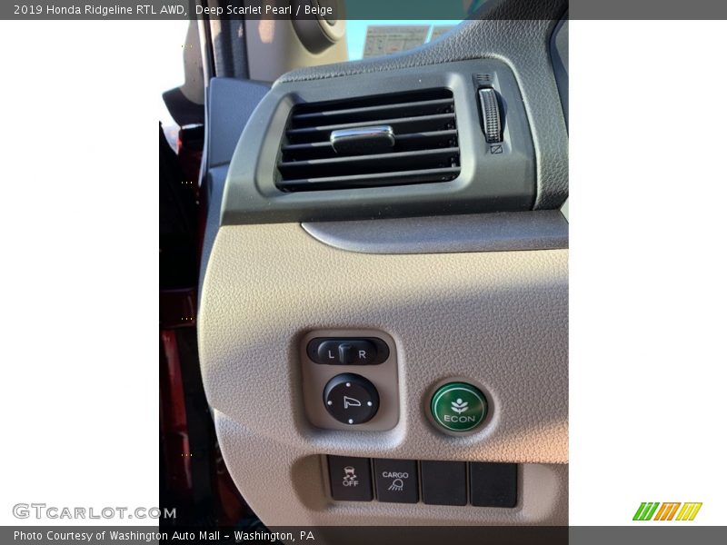 Deep Scarlet Pearl / Beige 2019 Honda Ridgeline RTL AWD