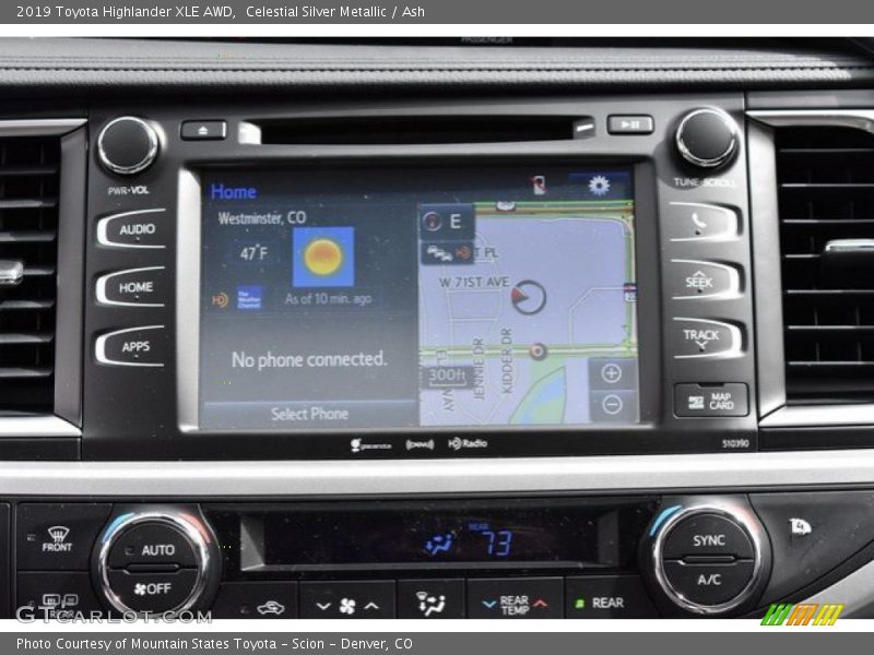 Celestial Silver Metallic / Ash 2019 Toyota Highlander XLE AWD