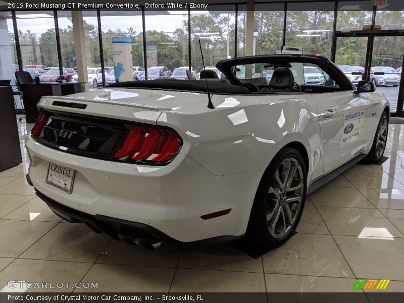 Oxford White / Ebony 2019 Ford Mustang GT Premium Convertible