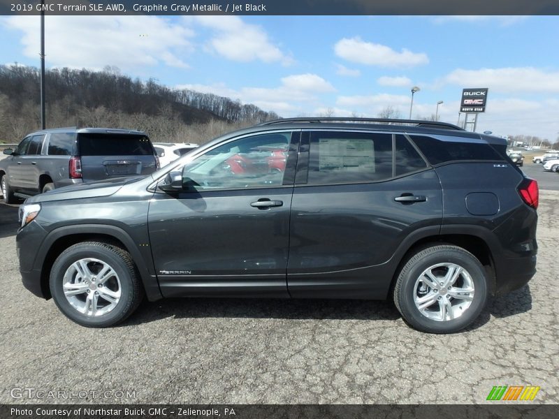 Graphite Gray Metallic / Jet Black 2019 GMC Terrain SLE AWD