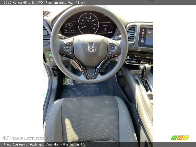 Platinum White Pearl / Black 2019 Honda HR-V EX AWD
