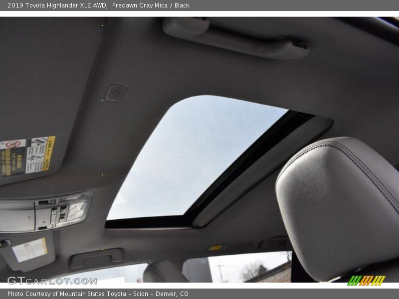 Predawn Gray Mica / Black 2019 Toyota Highlander XLE AWD