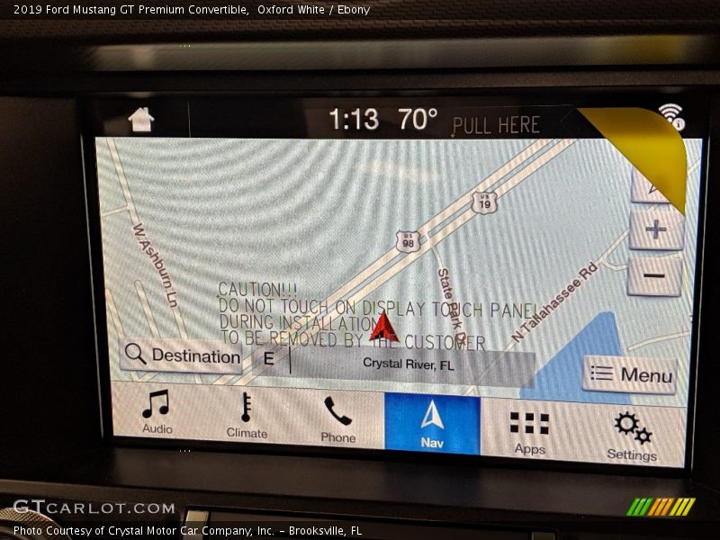 Navigation of 2019 Mustang GT Premium Convertible