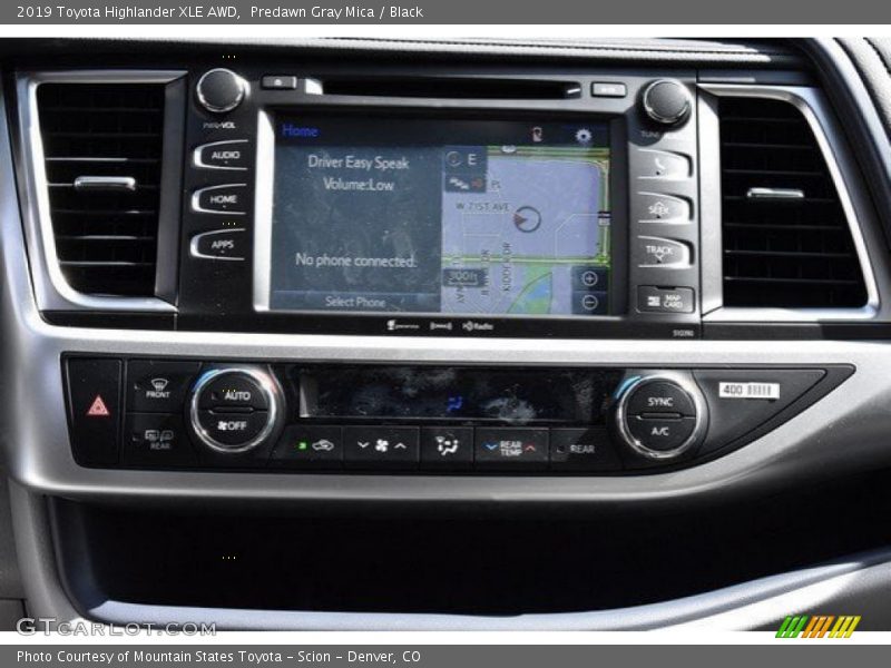 Predawn Gray Mica / Black 2019 Toyota Highlander XLE AWD