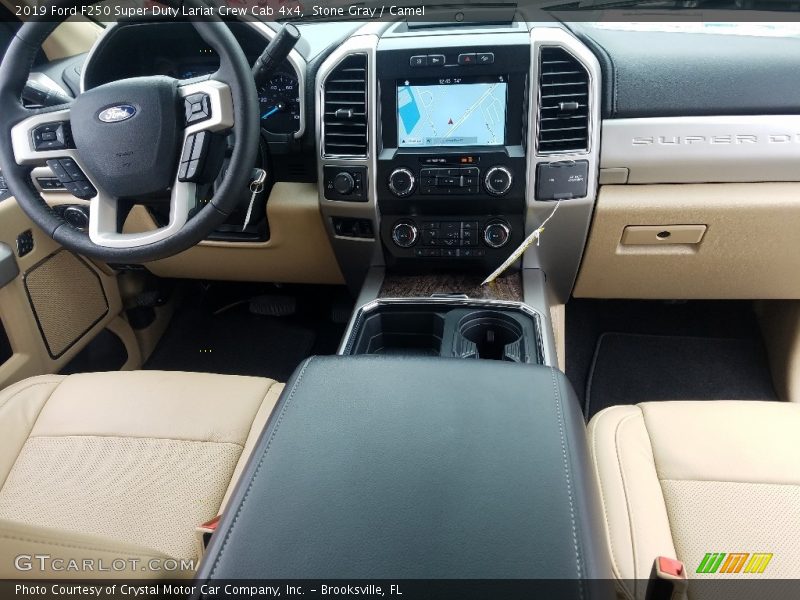 Stone Gray / Camel 2019 Ford F250 Super Duty Lariat Crew Cab 4x4