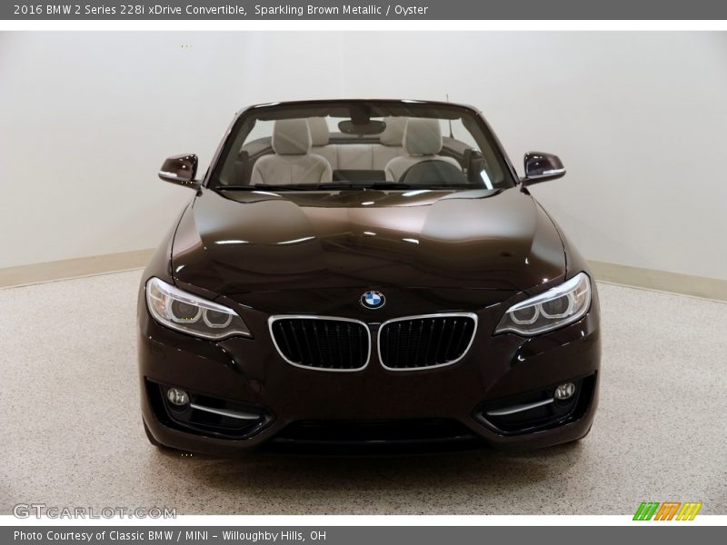 Sparkling Brown Metallic / Oyster 2016 BMW 2 Series 228i xDrive Convertible