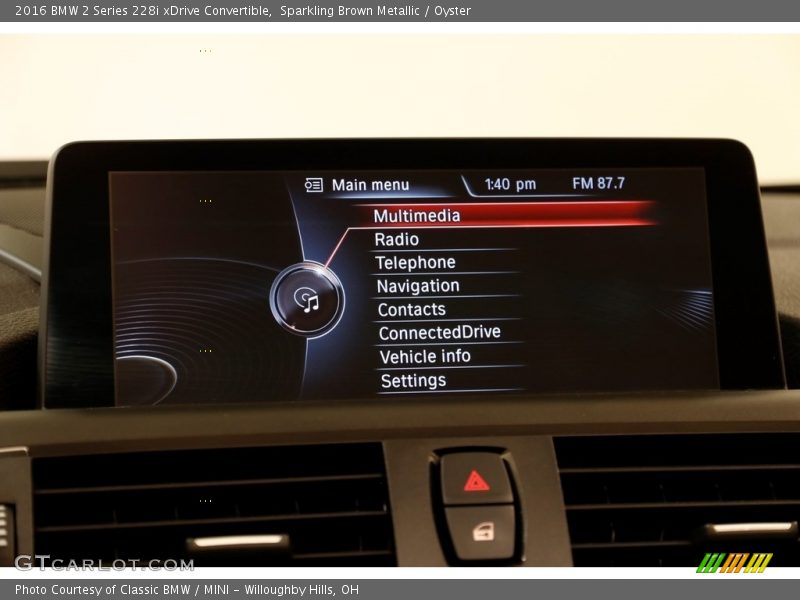 Sparkling Brown Metallic / Oyster 2016 BMW 2 Series 228i xDrive Convertible