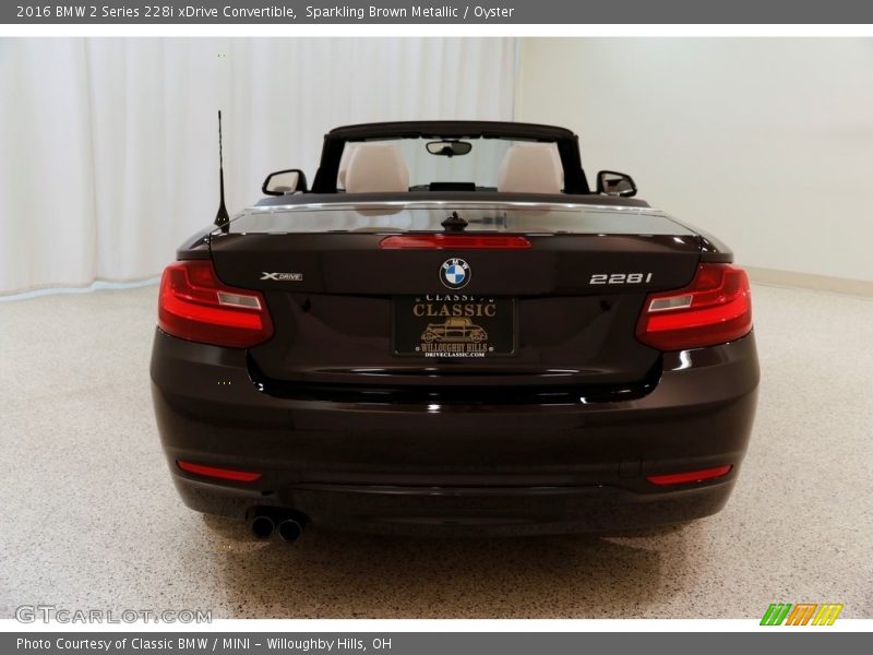 Sparkling Brown Metallic / Oyster 2016 BMW 2 Series 228i xDrive Convertible