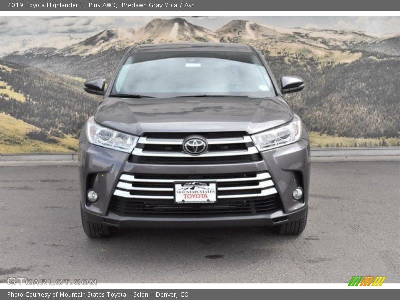 Predawn Gray Mica / Ash 2019 Toyota Highlander LE Plus AWD