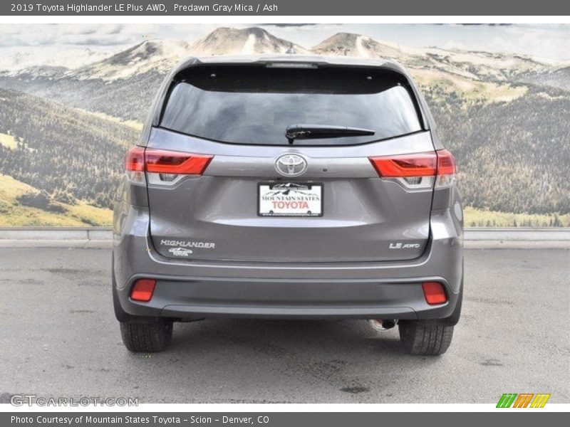 Predawn Gray Mica / Ash 2019 Toyota Highlander LE Plus AWD