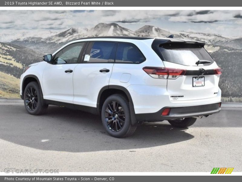 Blizzard Pearl White / Black 2019 Toyota Highlander SE AWD