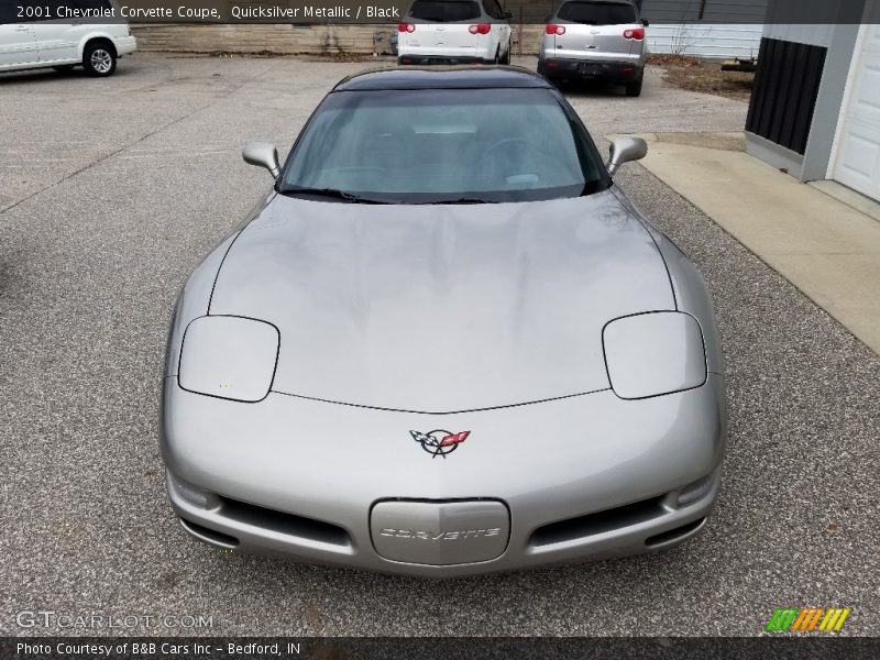 Quicksilver Metallic / Black 2001 Chevrolet Corvette Coupe