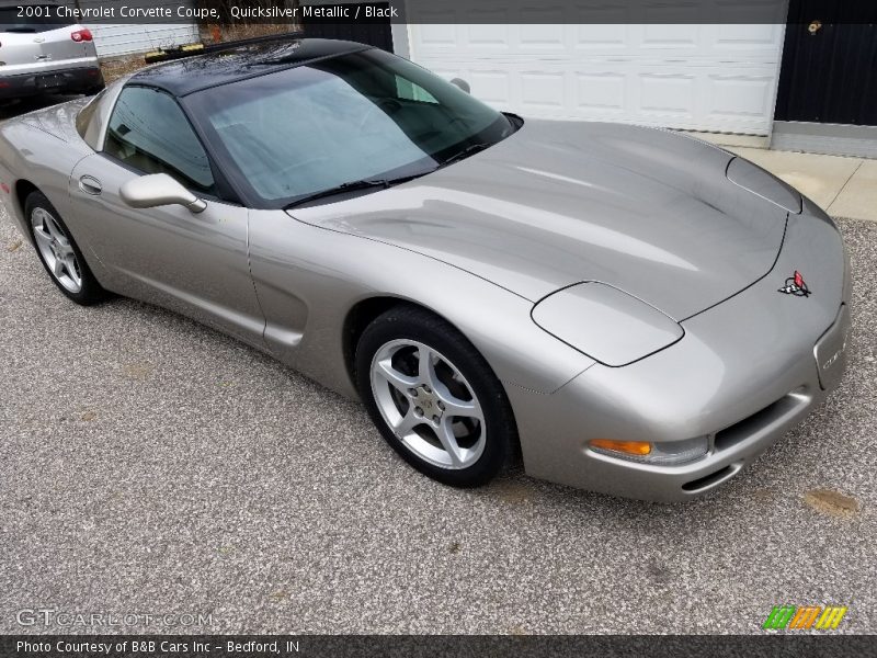Quicksilver Metallic / Black 2001 Chevrolet Corvette Coupe