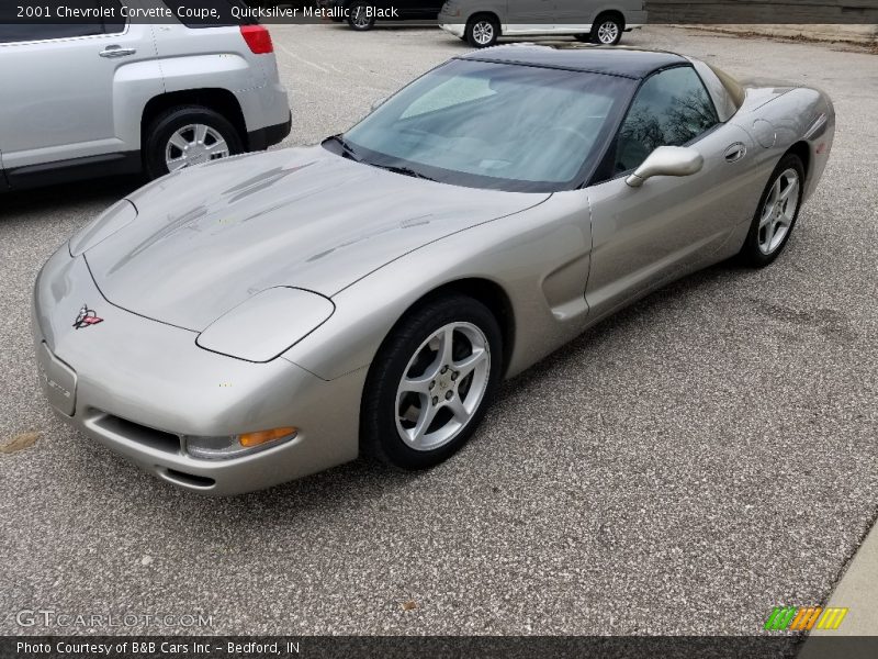 Quicksilver Metallic / Black 2001 Chevrolet Corvette Coupe