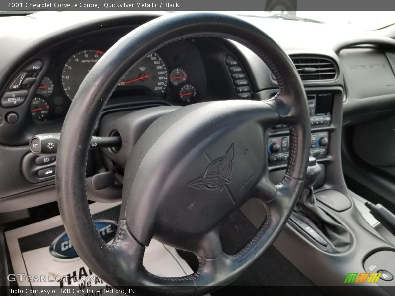 Quicksilver Metallic / Black 2001 Chevrolet Corvette Coupe