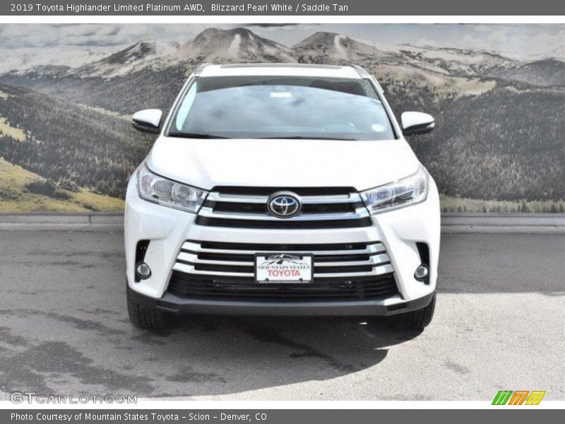 Blizzard Pearl White / Saddle Tan 2019 Toyota Highlander Limited Platinum AWD