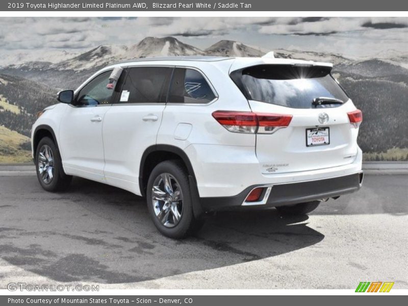 Blizzard Pearl White / Saddle Tan 2019 Toyota Highlander Limited Platinum AWD
