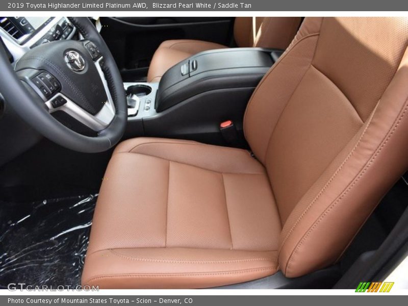 Blizzard Pearl White / Saddle Tan 2019 Toyota Highlander Limited Platinum AWD