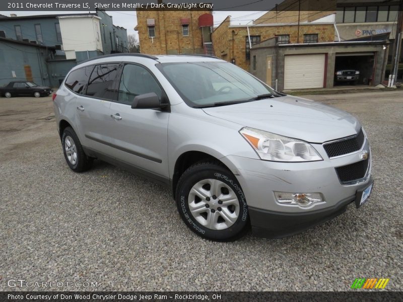 Silver Ice Metallic / Dark Gray/Light Gray 2011 Chevrolet Traverse LS