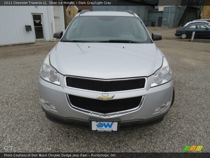 Silver Ice Metallic / Dark Gray/Light Gray 2011 Chevrolet Traverse LS