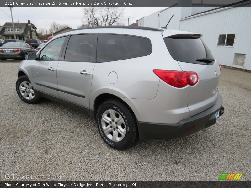 Silver Ice Metallic / Dark Gray/Light Gray 2011 Chevrolet Traverse LS