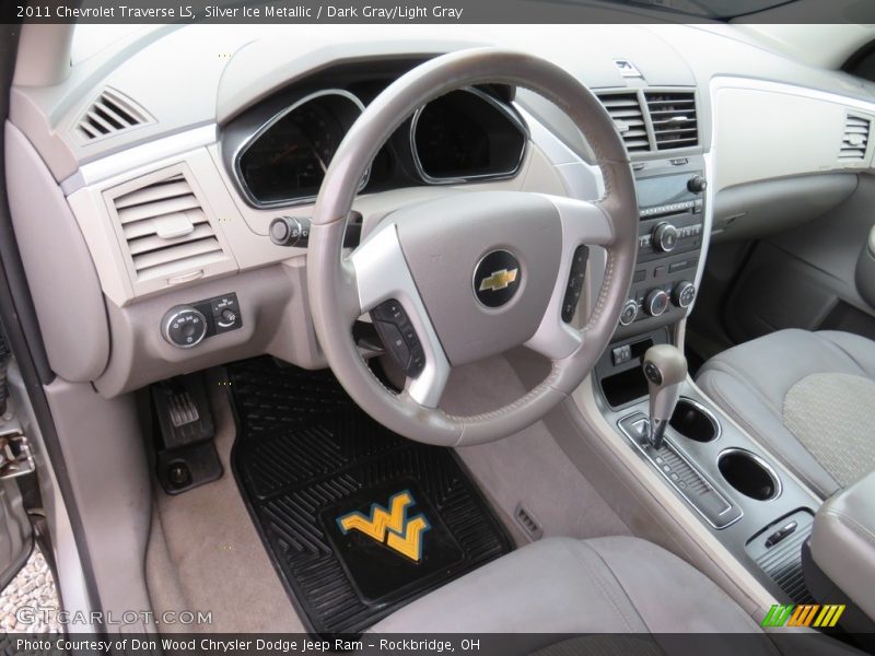 Silver Ice Metallic / Dark Gray/Light Gray 2011 Chevrolet Traverse LS