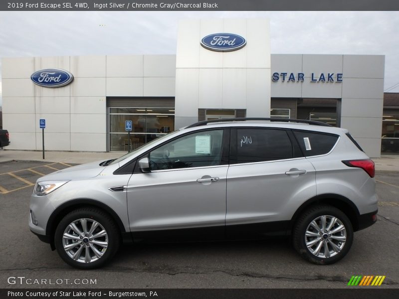 Ingot Silver / Chromite Gray/Charcoal Black 2019 Ford Escape SEL 4WD