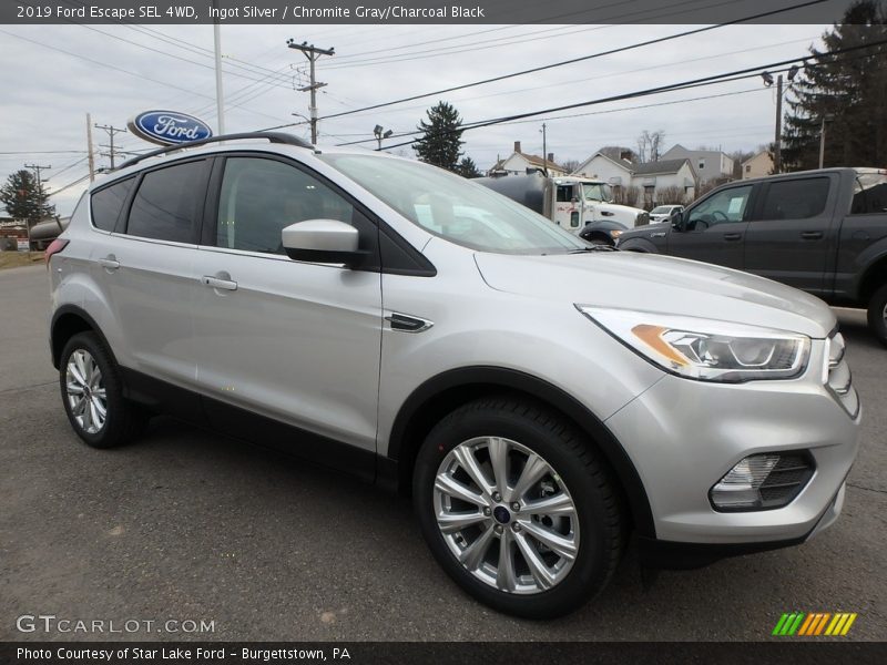 Ingot Silver / Chromite Gray/Charcoal Black 2019 Ford Escape SEL 4WD