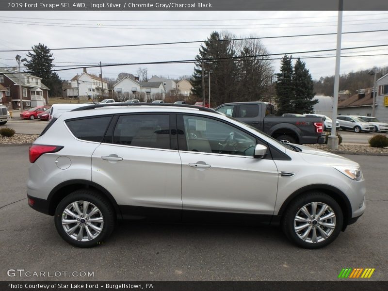 Ingot Silver / Chromite Gray/Charcoal Black 2019 Ford Escape SEL 4WD