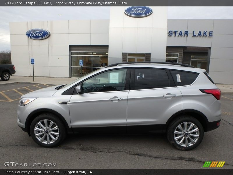 Ingot Silver / Chromite Gray/Charcoal Black 2019 Ford Escape SEL 4WD