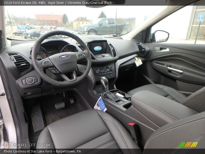 Ingot Silver / Chromite Gray/Charcoal Black 2019 Ford Escape SEL 4WD
