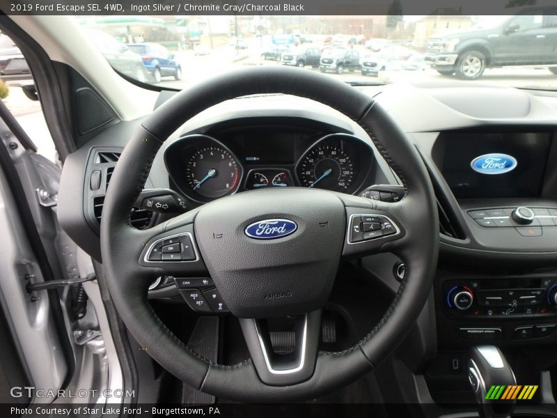 Ingot Silver / Chromite Gray/Charcoal Black 2019 Ford Escape SEL 4WD