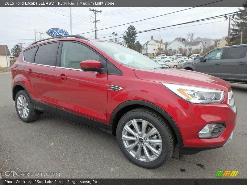 Ruby Red / Medium Light Stone 2019 Ford Escape SEL 4WD