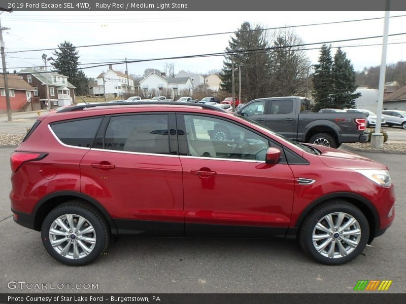Ruby Red / Medium Light Stone 2019 Ford Escape SEL 4WD