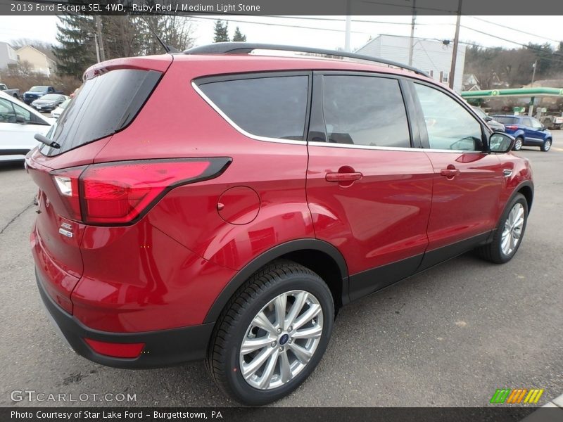Ruby Red / Medium Light Stone 2019 Ford Escape SEL 4WD